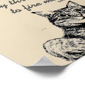 Witzige Katze mit Thema Arbeit Zitat Poster (Ecke)