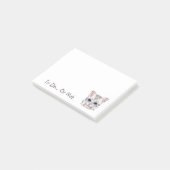 Witzige Katze zu tun Post-it Klebezettel (angewinkelt)