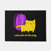 Witzige Katzen aus der Tasche Fußmatte (Vorderseite)