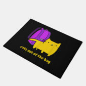 Witzige Katzen aus der Tasche Fußmatte (Schrägansicht)