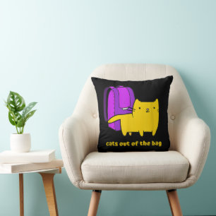 Witzige Katzen aus der Tasche Kissen