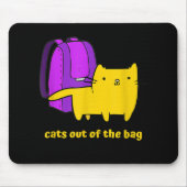 Witzige Katzen aus der Tasche Mousepad (Vorne)
