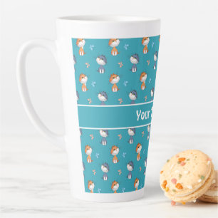 Witzige Katzen und Niedliche Schmetterlinge Muster Milchtasse