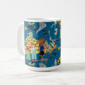 Witzige Kinderfiguren Kaffeetasse (Vorderseite Links)