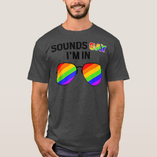 witzige Klänge, die mit Regenbogenflagge zum Stolz T-Shirt