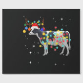 witzige Kuhweihe Weihnachten Rentiere Weihnachten Geschenkpapier (Flach)