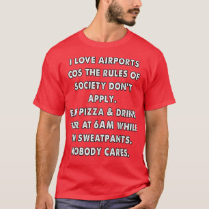 witzige Lebensmittelvorschriften für Flughäfen T-Shirt