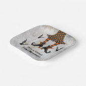 Witzige Legen und Fledermäuse Wicktes Halloween-Pa Pappteller (Gewinkelt)