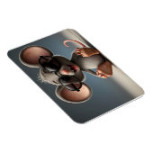 Witzige Maus mit Brille Magnet (Rechte Seite)