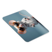 Witzige Maus mit Brille Magnet (Rechte Seite)
