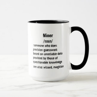 witzige Miner Definition Geschenke für Frauen Tasse