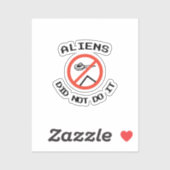 Witzige Minimalistische Außerirdischen haben es ni Aufkleber (Blatt)