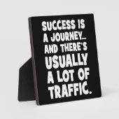 Witzige Motivation, Erfolg ist Reise mit Verkehr Fotoplatte (Vorderseite)