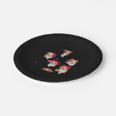 witzige Muster Weihnachten Weihnachten yuletide Cl Pappteller (Schrägansicht)