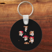 witzige Muster Weihnachten Weihnachten yuletide Cl Schlüsselanhänger (Vorderseite)