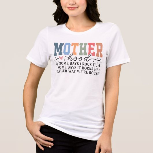 Witzige Mutter Tri-Blend Shirt (Vorderseite)