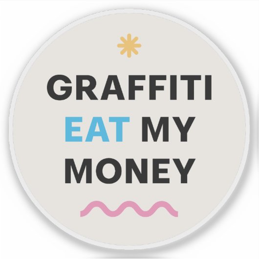 Witzige Nachricht. Aufkleber (Vorderseite)