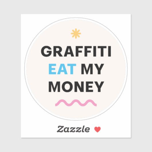 Witzige Nachricht. Aufkleber (Blatt)