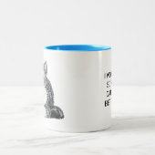 Witzige Neuheit, die ich hart für meine Katze arbe Zweifarbige Tasse (Mittel)