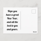 Witzige Neujahrskarte Postkarte (Rückseite)
