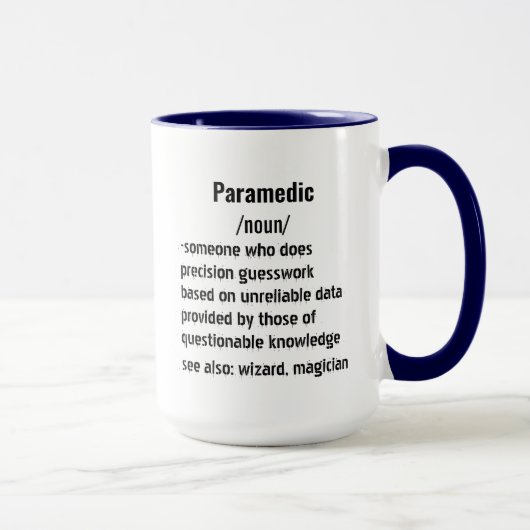 witzige Paramedic Definition Geschenke für Frauen Tasse (Rechts)