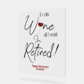 Witzige Pension I Can Wine All I Woll Acrylschild (Winkel)