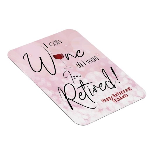 Witzige Pension I Can Wine All I Woll Magnet (Rechte Seite)