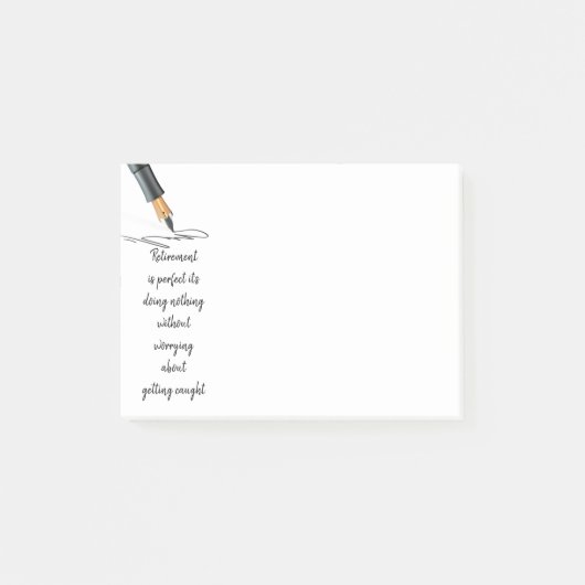 Witzige Pensionierung tut nichts, wird nicht erwis Post-it Klebezettel (Vorderseite)