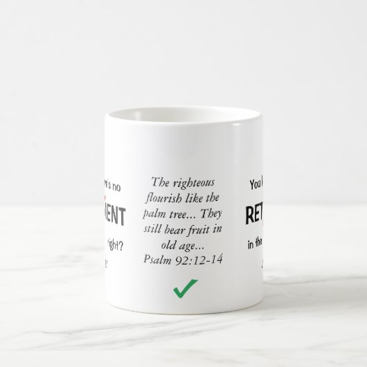 Witzige Personalisierte Christliche Rente Kaffeetasse (Mittel)