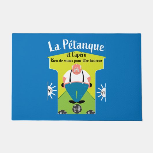 witzige Pétanque-Geschenke Fußmatte (Vorderseite)