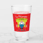 witzige Pétanque-Geschenke Glas (Rückseite)