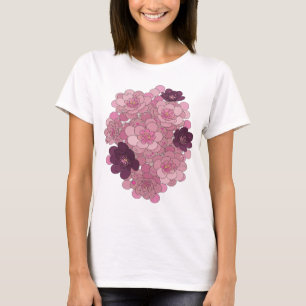 Witzige Pinke KIRSCHBLÜTEN Slogan-Design T-Shirt