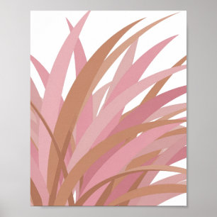 Witzige Pinke ROSENBLÄTTER AUF SCHWARZEM HINTERGRU Poster