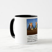 Witzige Politik und Trinken Cartoon Geschenk! Tasse (Vorderseite Links)