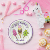 Witzige Populieren und Icream-Cartoon Pappteller (Party)