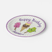 Witzige Populieren und Icream-Cartoon Pappteller (Schrägansicht)