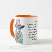 Witzige Ratschläge von einer Kuh Tasse (Vorderseite Links)