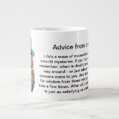 Witzige Ratschläge von einer Schüssel Jumbo-Tasse (Vorderseite)