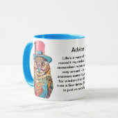 Witzige Ratschläge von einer Schüssel Tasse (Vorderseite Links)