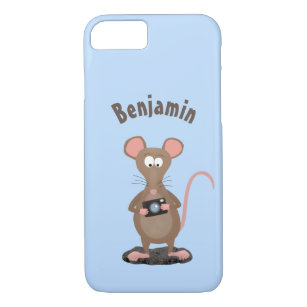 Witzige Ratte mit Kamera-Cartoon-Illustration Case-Mate iPhone Hülle