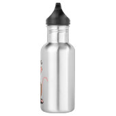 Witzige Ratte mit Kamera-Cartoon-Illustration Edelstahlflasche (Rechts)