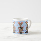 Witzige Ratte mit Kamera-Cartoon-Illustration Espressotasse (Vorderseite Rechts)