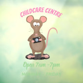 Witzige Ratte mit Kamera-Cartoon-Illustration Fensteraufkleber (Blatt 3)