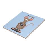 Witzige Ratte mit Kamera-Cartoon-Illustration Fliese (Seite)