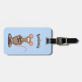 Witzige Ratte mit Kamera-Cartoon-Illustration Gepäckanhänger (Vorderseite horizontal)