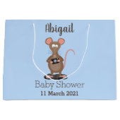 Witzige Ratte mit Kamera-Cartoon-Illustration Große Geschenktüte (Vorderseite)