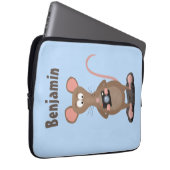 Witzige Ratte mit Kamera-Cartoon-Illustration Laptopschutzhülle (Vorne Rechts)