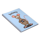 Witzige Ratte mit Kamera-Cartoon-Illustration Notizblock (Rechte Seite)