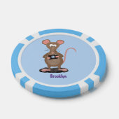Witzige Ratte mit Kamera-Cartoon-Illustration Pokerchips (Einzeln)