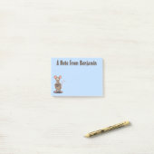 Witzige Ratte mit Kamera-Cartoon-Illustration Post-it Klebezettel (Auf Schreibtisch)